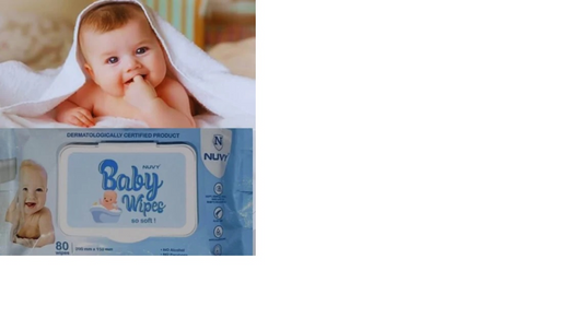 NUVY BABY WIPES 80'S PACK