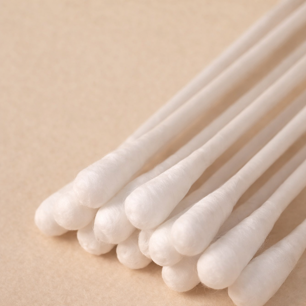 Babyhug 100% Pure Cotton Buds with Eco-Friendly Paper Sticks 200 Pieces | Soft | Safe | Gentle for Babies