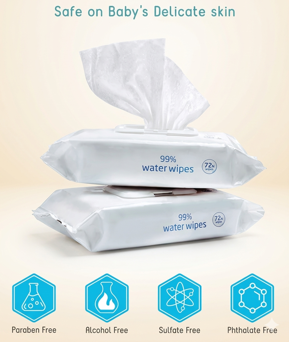 Premium Baby Wipes| 99% pure water | scented | Pack of 2