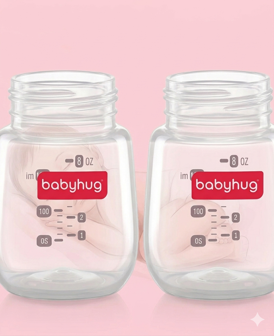 Babyhug Manual Breast Pump with Rotating Handle - White