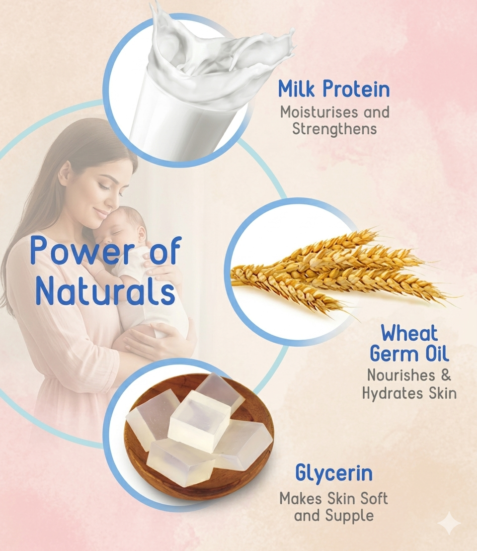 Babyhug Milk Protein Formula Daily Full Body and Face Moisturizing Milky Cream Ideal for Newborn Baby'S Delicate Skin - 50 g