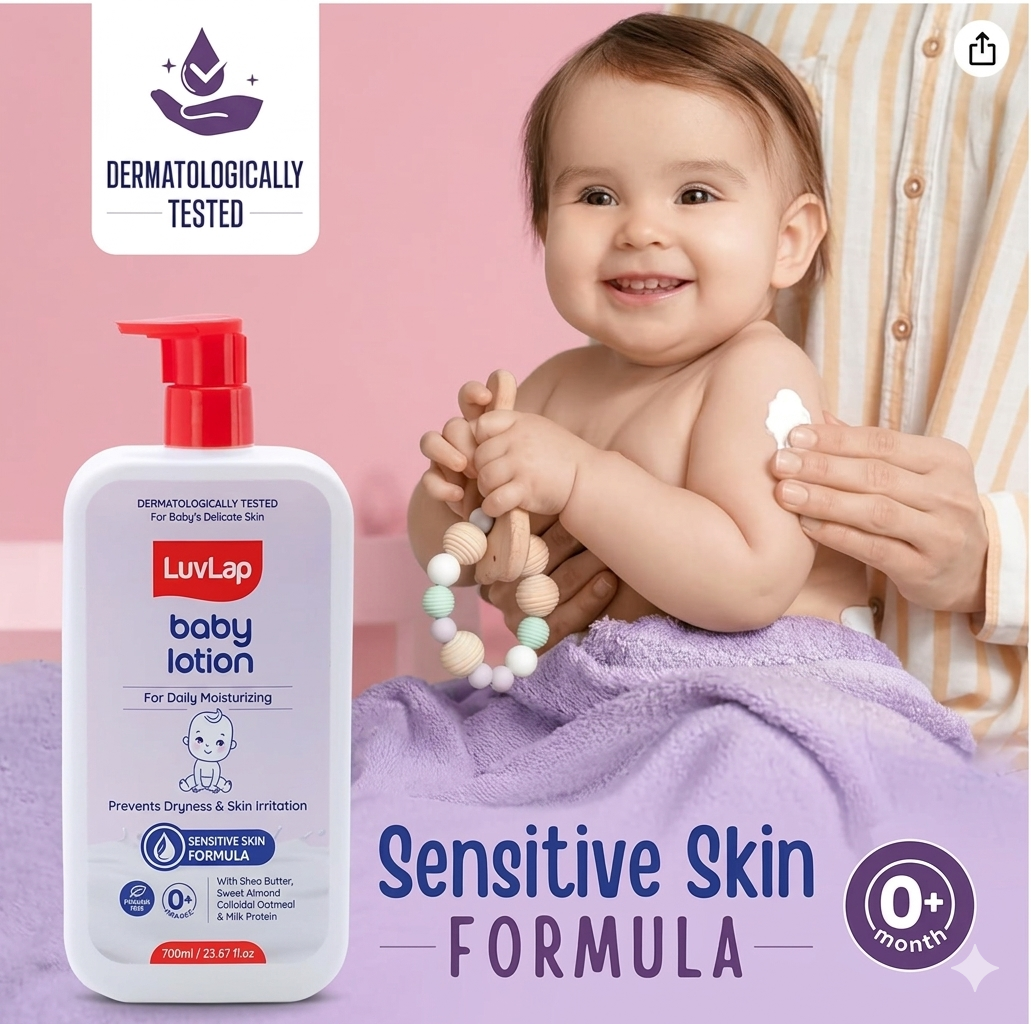 Babyhug Milk Protein Formula Daily Moisturising Milky Lotion Mild & Gentle Formula For Newborn Baby - 400 ml