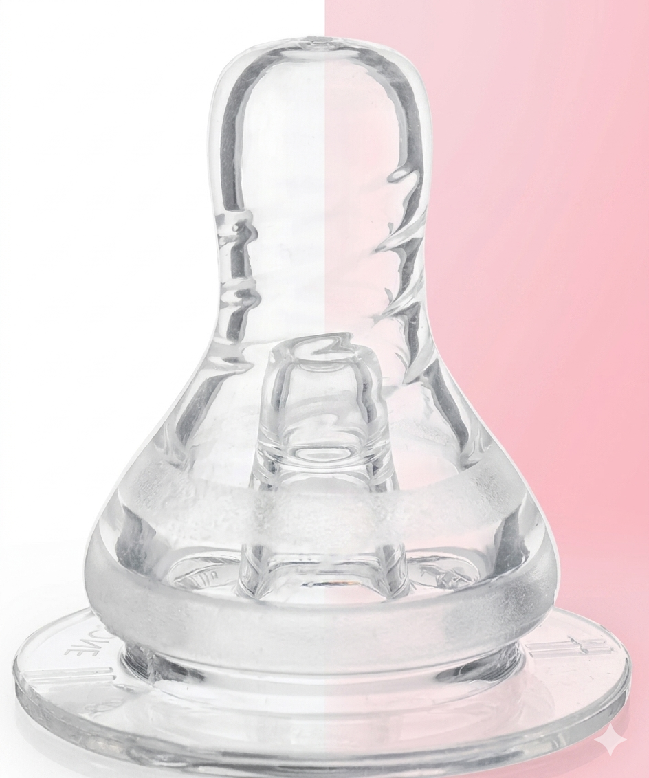 Babyhug BPA-Free Glass Baby Bottle 125 ml, Blue | Anti-Colic Silicone Nipple | Leak-Resistant | Durable | Ideal for Newborns & Toddlers