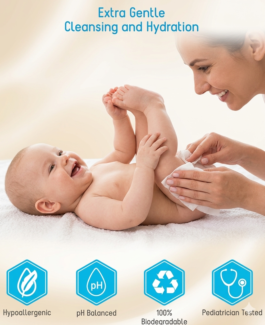Premium Baby Wipes| 99% pure water | scented | Pack of 2
