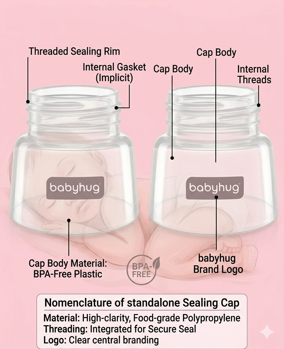 Babyhug Manual Breast Pump with Rotating Handle - White