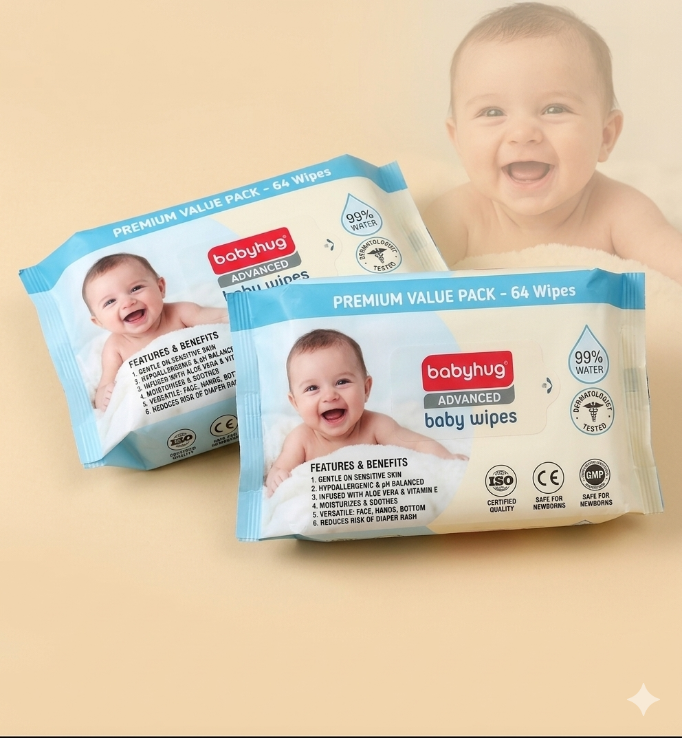 Premium Baby Wipes| 99% pure water | scented | Pack of 2