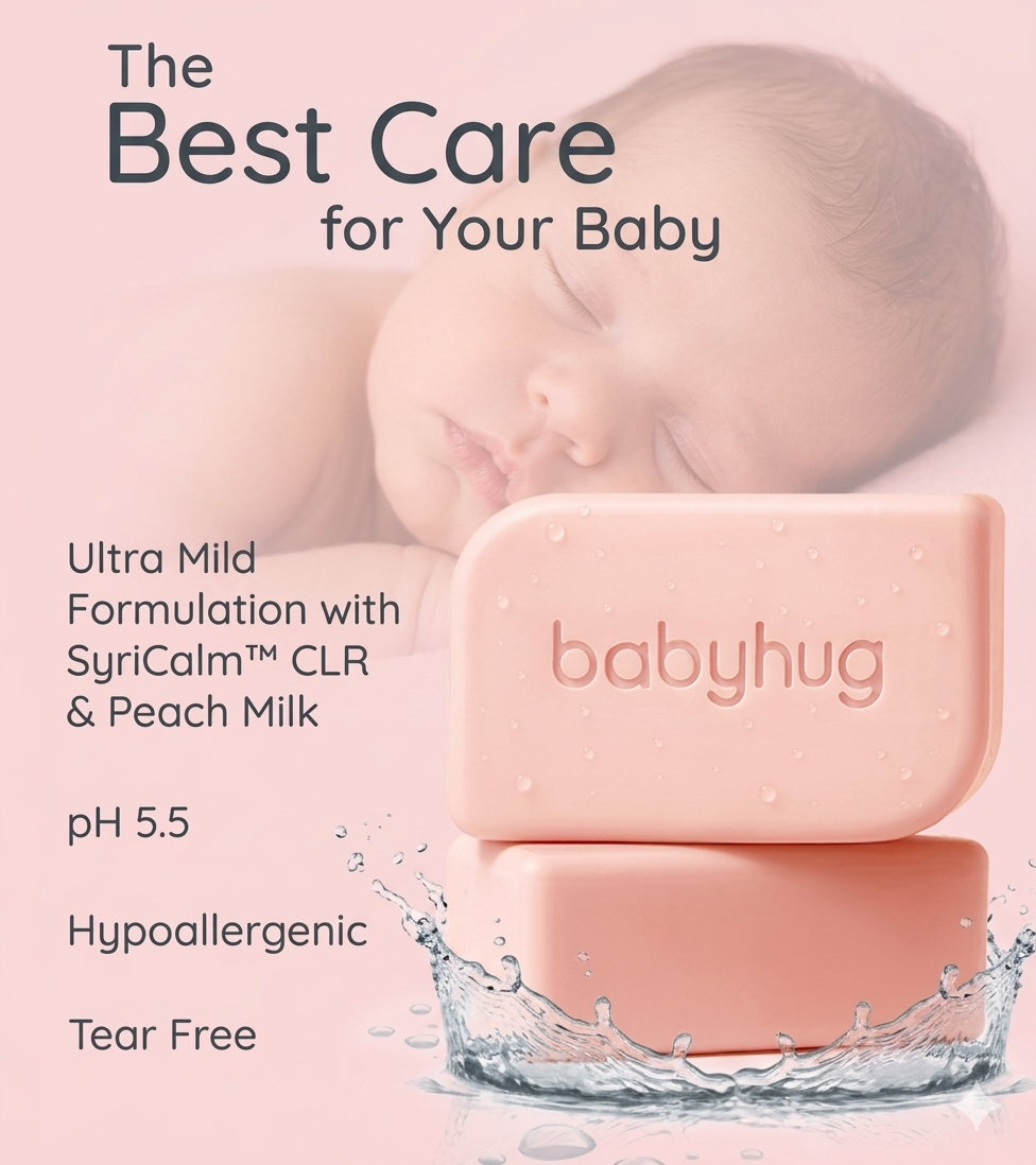Babyhug organic baby soap | 75gm | pack of 2 | Gentle Moisturizing Bar | Hypoallergenic & Dermatologically Tested for Baby's Sensitive | Tear Free