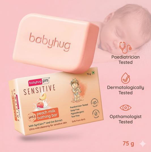 Babyhug organic baby soap | 75gm | pack of 2 | Gentle Moisturizing Bar | Hypoallergenic & Dermatologically Tested for Baby's Sensitive | Tear Free