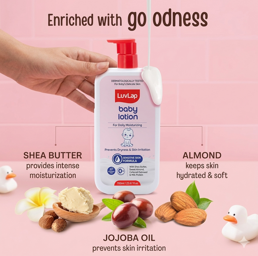 Babyhug Milk Protein Formula Daily Moisturising Milky Lotion Mild & Gentle Formula For Newborn Baby - 400 ml