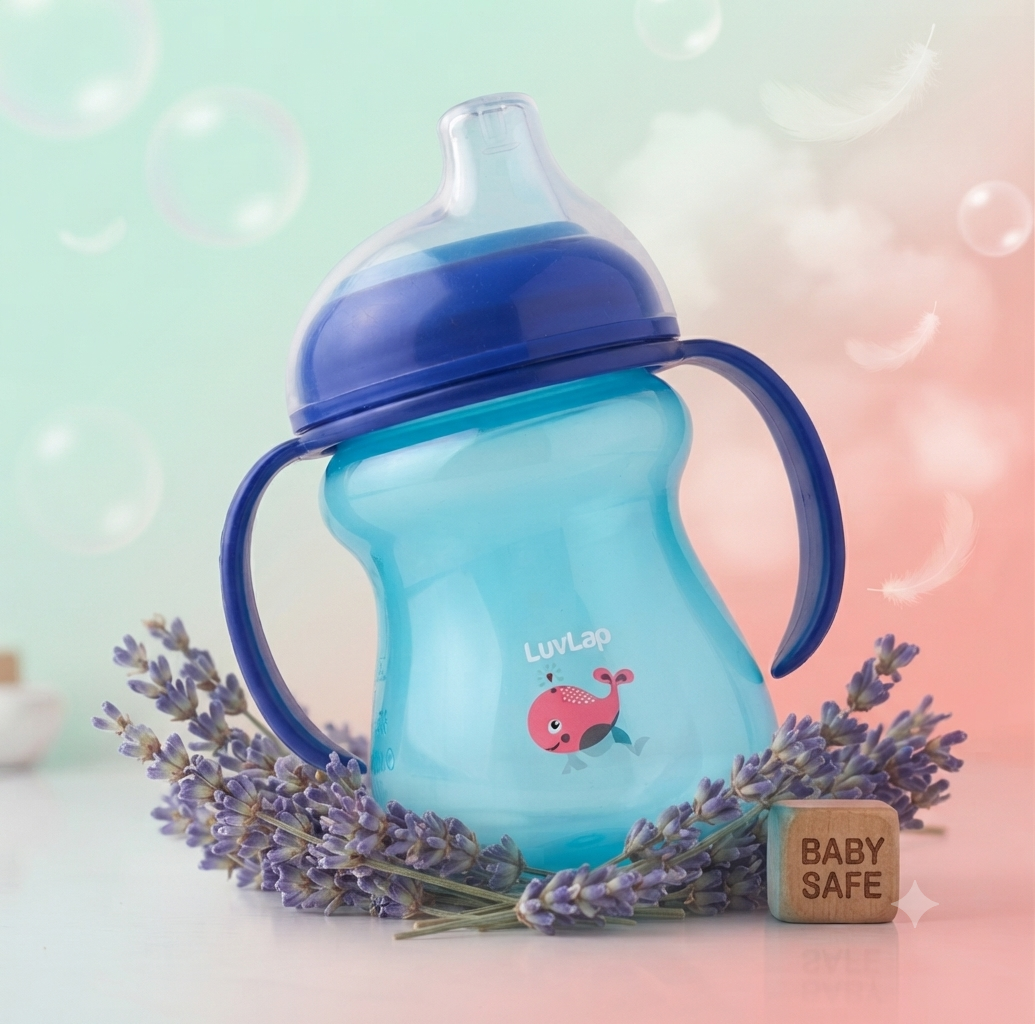 Moby Little Spout Sippy Cup, 240Ml, Blue