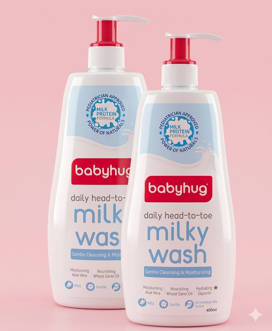 Babyhug Daily Head to Toe Milky Wash 400ml- Pack of 2