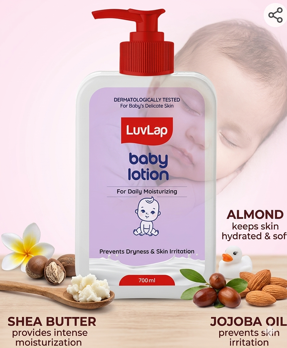 Babyhug Milk Protein Formula Daily Moisturising Milky Lotion Mild & Gentle Formula For Newborn Baby - 400 ml