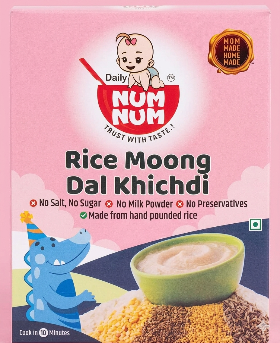 First weaning  Instant No Added Sugar, No Salt, Moong Dal Khichdi Easy To Digest Healthy Cereal - 200 gm