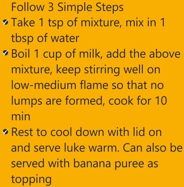 First WeaningMultigrain Milk & Fruits Oats Cereal | With Iron, Protein, Calcium | 19 Nutrients | 300g, Bag-in-box
