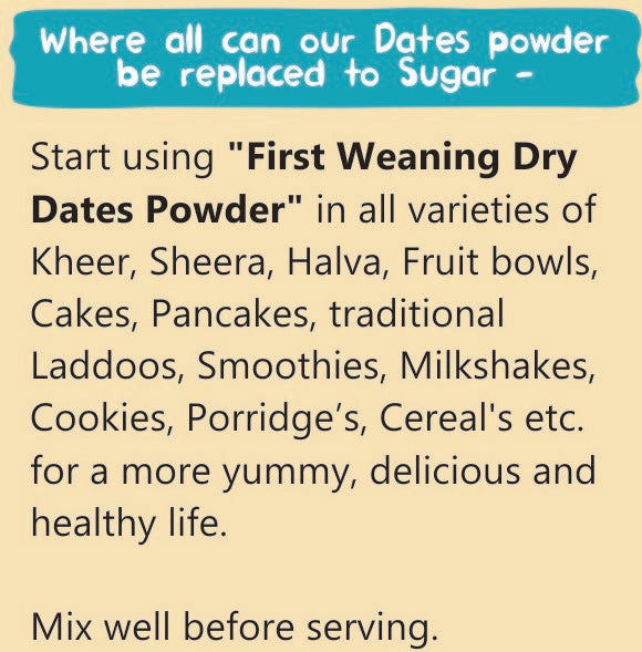 First weaning 100% Organic Natural Sweetener Date Powder - 300 g