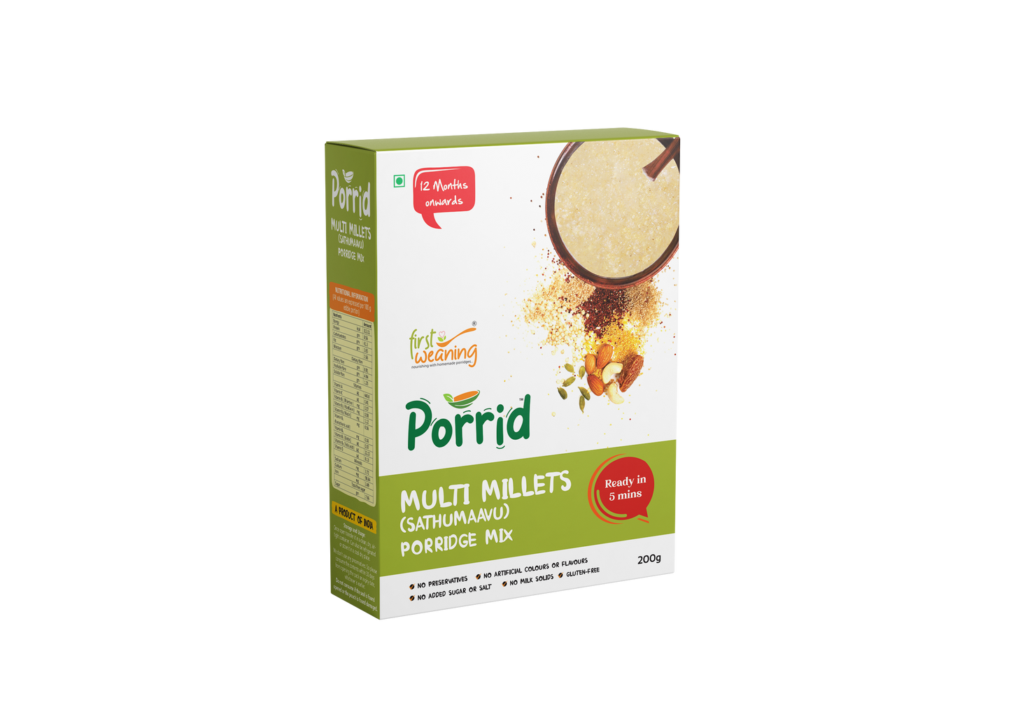 First Weaning -Cereal  with Multi Millets (Sathu Maavu) for 12+ months 300gms