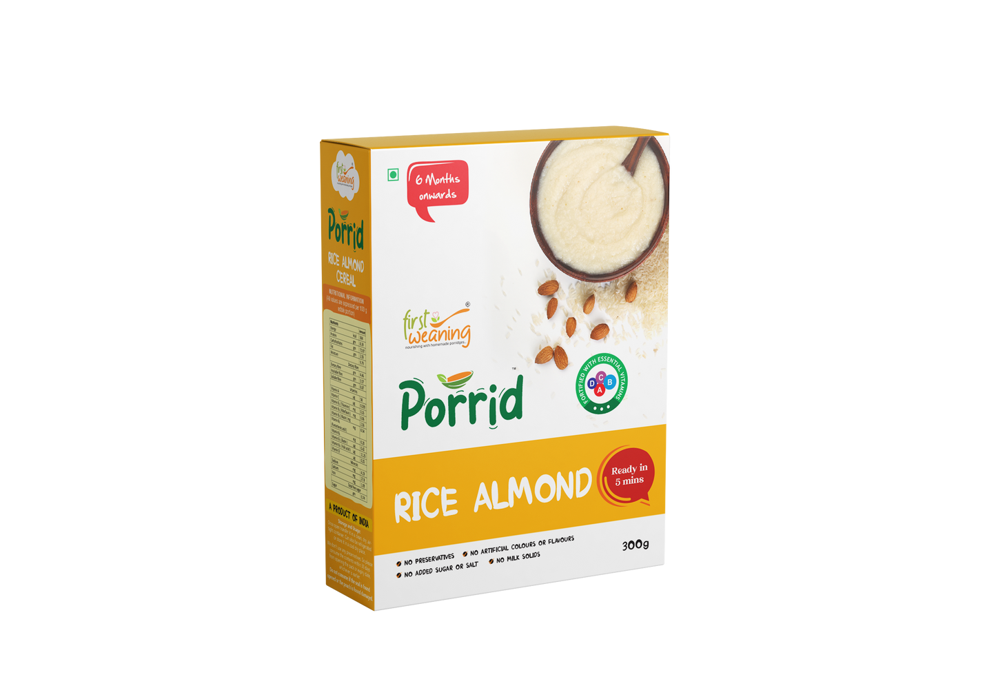 First Weaning Almond Rice Cereal- 6+ months Onwards